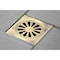 Kingston Brass BSF4161AB Watercourse Sunburst 4" Square Grid Shower Drain, Brass BSF4161AB - alternate 3